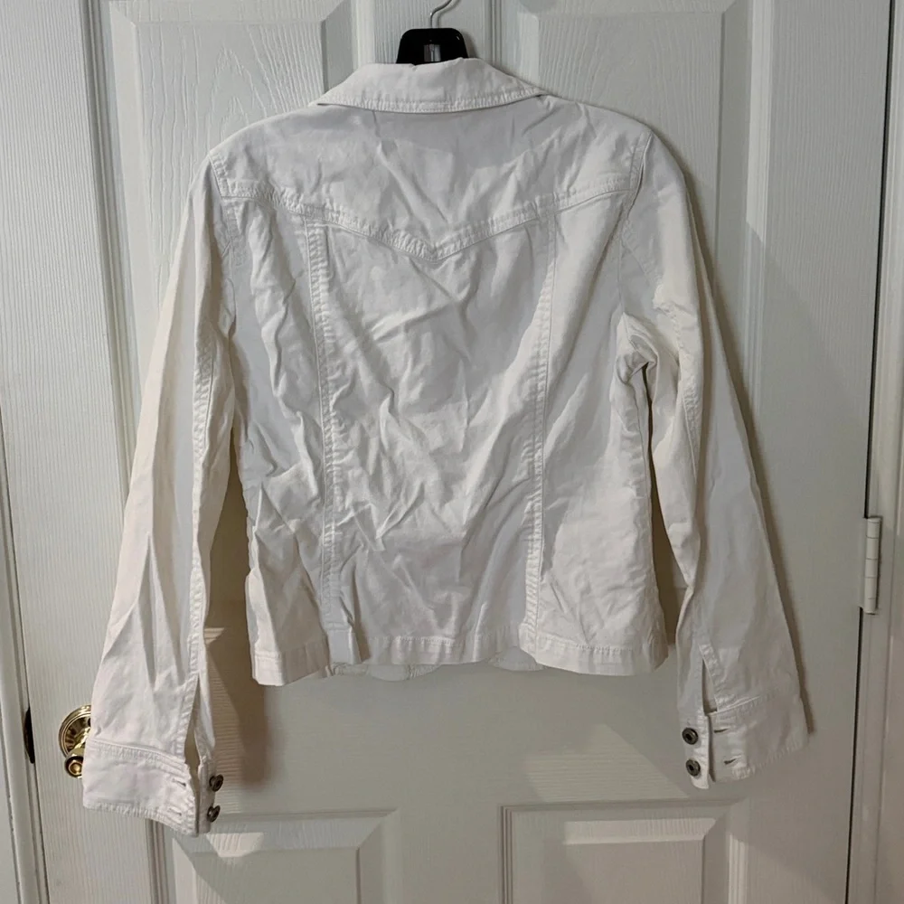 GAP Women's white Blazer Jean jacket size 8